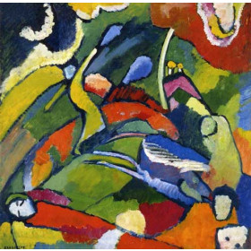 Kandinsky, Wassily - Two Riders and Reclining Figure