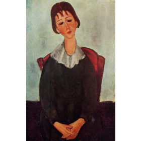 Modigliani, Amedeo - Girl on a Chair (also known as Mademoiselle Huguette)