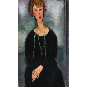 Modigliani, Amedeo - Woman with a Green Necklace (also known as Madame Menier)