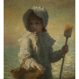 Young Girl Harvesting Shellfish