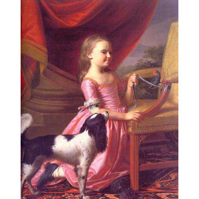 Young Lady with a Bird and Dog