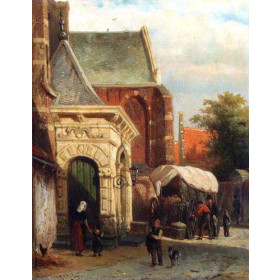 A View Of The South Entrance Of The St. Pancras Church, Enkhuizen