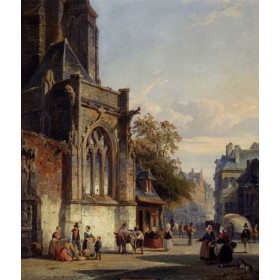 Town Square Before A Church: A Capriccio