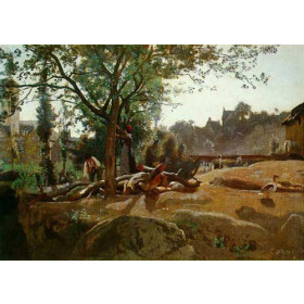 Peasants Under the Trees at Dawn, Morvan