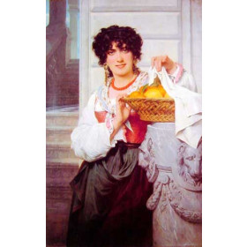 Pisan Girl with Basket of Oranges and Lemons