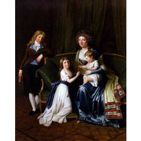 Portrait Of A Family In An Interior