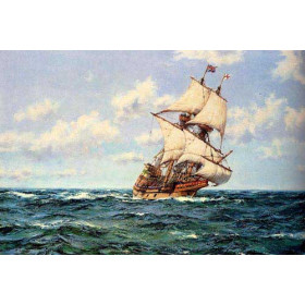 Mayflower II On The Open Seas