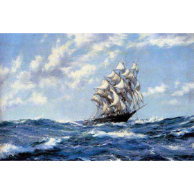 The Clipper Ship Blue Jacket On Choppy Seas