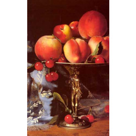 A Still Life with Peaches, Plums and Cherries