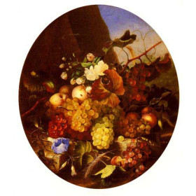 Still Life Of Fruit And Flowers