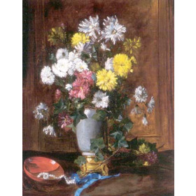 Pearls and Flowers Still Life