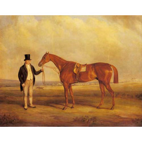 A Gentleman Holding Dangerous, the Winner of the 1833 Derby