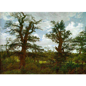 Landscape with Oak Trees and a Hunter