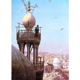 A Muezzin Calling from the Top of a Minaret the Faithful to Prayer