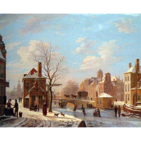 A Dutch Town Scene in Winter