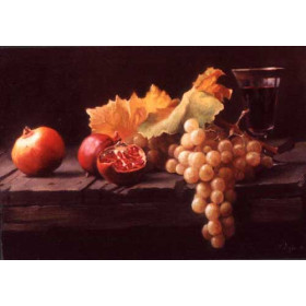 Still Life with Grapes and Pomegranates