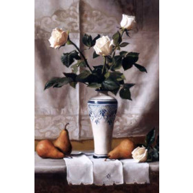 Still Life with White Roses