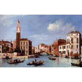 View Of The Entrance To The Cannareggio Canal With The Church Of San Geremia And The Palazzo Labia, Venice