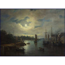 Ipswich Docks by Moonlight