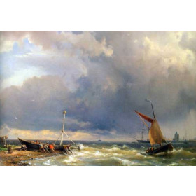 Shipping in a Stiff Breeze near Enkhuizen