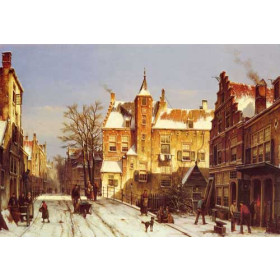 A Dutch Village In Winter