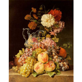 Still life with fruit and flowers