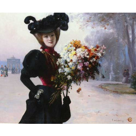 Lady with Flowers, Garden of the Tuileries