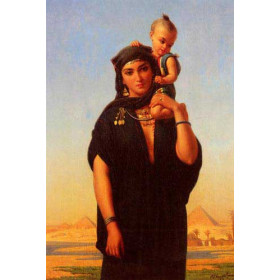 Fellah Woman Carrying Her Child (Egypt).