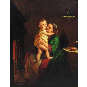 Mother and Child by the Hearth