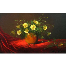 Yellow Daisies in a Bowl