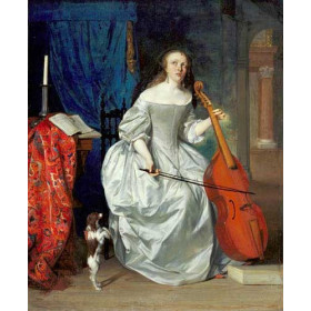 Woman Playing the Viola da Gamba