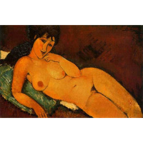 Nude on a Blue Cushion