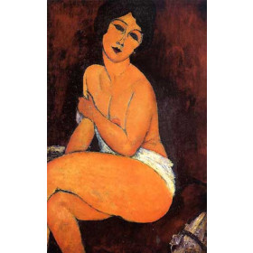 Seated Nude on Divan