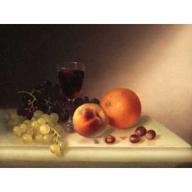 Tabletop with Fruit and Wine