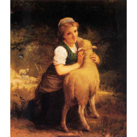 Young Girl with Lamb