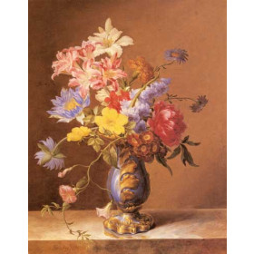 Flowers In A Blue Vase