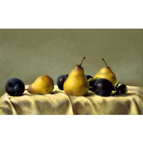 Still Life with Plums and Pears