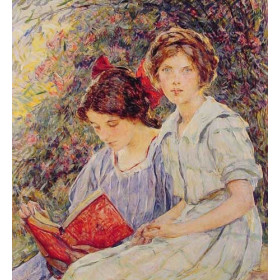 Two Girls Reading